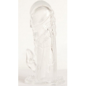 Прозрачная гелевая насадка с клиторальным отростком - 13 см. - Toyfa Basic - в Екатеринбурге купить с доставкой