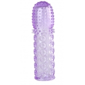 Насадка гелевая фиолетовая с точками, шипами и наплывами - 13,5 см. - Toyfa Basic - в Екатеринбурге купить с доставкой
