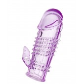 Фиолетовая насадка с коготком и шипами - 13 см. - Toyfa Basic - в Екатеринбурге купить с доставкой