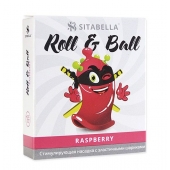 Стимулирующий презерватив-насадка Roll   Ball Raspberry - Sitabella - купить с доставкой в Екатеринбурге