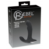 Черный вибромассажер простаты с функцией римминга Plug with Perineum Stimulator - 16,6 см. - Orion - в Екатеринбурге купить с доставкой