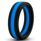 Черно-синее эрекционное кольцо Silicone Go Pro Cock Ring - Blush Novelties - в Екатеринбурге купить с доставкой