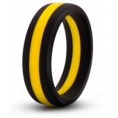 Черно-желтое силиконовое эрекционное кольцо Silicone Go Pro Cock Ring - Blush Novelties - в Екатеринбурге купить с доставкой