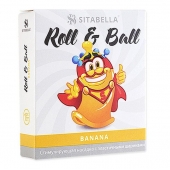 Стимулирующий презерватив-насадка Roll   Ball Banana - Sitabella - купить с доставкой в Екатеринбурге