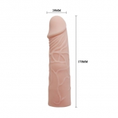 Закрытая телесная насадка-фаллос - 17 см. - Sex Expert - в Екатеринбурге купить с доставкой