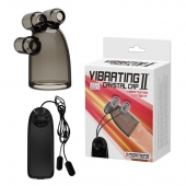 Дымчатая насадка-мастурбатор с вибрацией Vibrating Crystal Cap II - Baile - в Екатеринбурге купить с доставкой