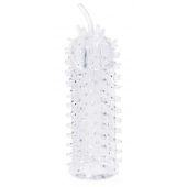 Закрытая рельефная насадка Crystal sleeve с усиками - 12 см. - Erowoman-Eroman - в Екатеринбурге купить с доставкой