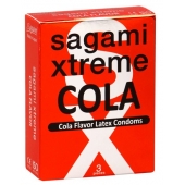 Ароматизированные презервативы Sagami Xtreme COLA - 3 шт. - Sagami - купить с доставкой в Екатеринбурге