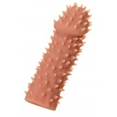 Телесная реалистичная насадка KOKOS Extreme Sleeve 07 с дополнительной стимуляцией - 12,7 см. - KOKOS - в Екатеринбурге купить с доставкой