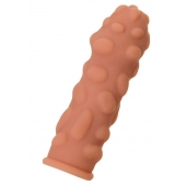 Телесная реалистичная насадка KOKOS Extreme Sleeve 11 с дополнительной стимуляцией - 12,7 см. - KOKOS - в Екатеринбурге купить с доставкой