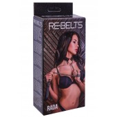 Черный поводок и чокер с кольцом Rada - Rebelts - купить с доставкой в Екатеринбурге