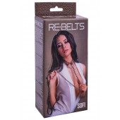 Коричневый поводок и чокер с кольцом Sofi - Rebelts - купить с доставкой в Екатеринбурге