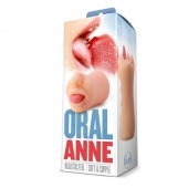 Телесный мастурбатор-ротик с язычком Oral Anne - Blush Novelties - в Екатеринбурге купить с доставкой