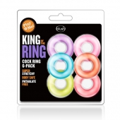 Набор из 6 эрекционных колец King of the Ring - Blush Novelties - в Екатеринбурге купить с доставкой