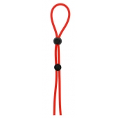 Красное лассо на пенис с двумя бусинами STRETCHY LASSO CAGE - Dream Toys - в Екатеринбурге купить с доставкой