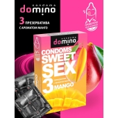 Презервативы для орального секса DOMINO Sweet Sex с ароматом манго - 3 шт. - Domino - купить с доставкой в Екатеринбурге