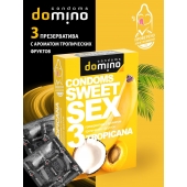 Презервативы для орального секса DOMINO Sweet Sex с ароматом тропических фруктов - 3 шт. - Domino - купить с доставкой в Екатеринбурге