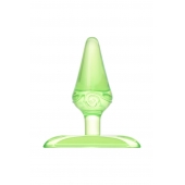 Зеленая анальная втулка с ограничителем - 6,5 см. - Toyfa Basic в Екатеринбурге Зеленая анальная втулка с ограничителем - 6,5 см. - Toyfa Basic