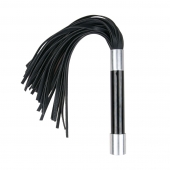 Черная плеть Easytoys Flogger With Metal Grip - 38 см. - Easy toys - купить с доставкой в Екатеринбурге