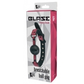 Черно-розовый кляп-шарик с отверстиями BALL GAG - Dream Toys - купить с доставкой в Екатеринбурге