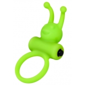 Зеленое эрекционное виброкольцо на пенис Cock Ring - A-toys - в Екатеринбурге купить с доставкой