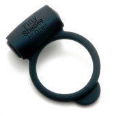 Темно-серое эрекционное кольцо Vibrating Love Ring с вибрацией - Fifty Shades of Grey - в Екатеринбурге купить с доставкой