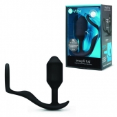 Черное эрекционное кольцо с анальным плагом Snug   Tug - b-Vibe - в Екатеринбурге купить с доставкой