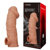 Телесная насадка на фаллос с фиксацией мошонки EXTREME SLEEVE - 15,6 см. - KOKOS - в Екатеринбурге купить с доставкой