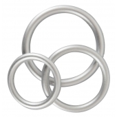 Набор из 3 эрекционных колец под металл Metallic Silicone Cock Ring Set - Orion - в Екатеринбурге купить с доставкой