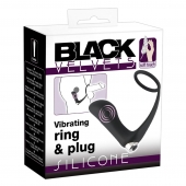 Черное эрекционное кольцо с анальной вибропробкой Vibrating Ring   Plug - Orion - в Екатеринбурге купить с доставкой