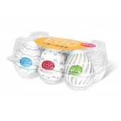 Набор из 6 мастурбаторов Tenga EGG Easy Beat с различным рельефом - Tenga - в Екатеринбурге купить с доставкой