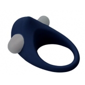 Гладкое синее эрекционное виброкольцо STIMU RING - Dream Toys - в Екатеринбурге купить с доставкой