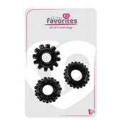 Набор из 3 черных эрекционных колец SET OF 3 COCKRINGS - Dream Toys - в Екатеринбурге купить с доставкой