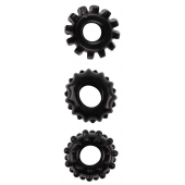Набор из 3 черных эрекционных колец SET OF 3 COCKRINGS - Dream Toys - в Екатеринбурге купить с доставкой