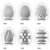 Набор из 6 мастурбаторов Tenga EGG IV с различным рельефом - Tenga - в Екатеринбурге купить с доставкой