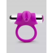 Лиловое виброкольцо с пультом ДУ Remote Control Cock Ring - Happy Rabbit - в Екатеринбурге купить с доставкой