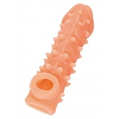 Телесная закрытая насадка с пупырышками Cock Sleeve Size L - 17,6 см. - KOKOS - в Екатеринбурге купить с доставкой