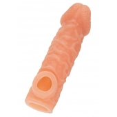 Телесная закрытая насадка с шершавой головкой Cock Sleeve Size L - 17,6 см. - KOKOS - в Екатеринбурге купить с доставкой