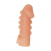 Телесная закрытая насадка с шишечками Cock Sleeve Size S - 13,8 см. - KOKOS - в Екатеринбурге купить с доставкой