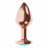 Пробка цвета розового золота с малиновым кристаллом Diamond Topaz Shine L - 8,3 см. - Lola Games - купить с доставкой в Екатеринбурге