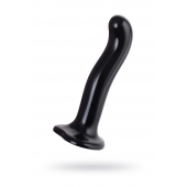 Черный стимулятор для пар P G-Spot Dildo Size L - 19 см. - Strap-on-me - в Екатеринбурге купить с доставкой