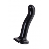 Черный стимулятор для пар P G-Spot Dildo Size L - 19 см. - Strap-on-me - в Екатеринбурге купить с доставкой