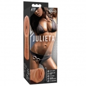 Мастурбатор-вагина цвета карамели Julieta с вибрацией - Blush Novelties - в Екатеринбурге купить с доставкой