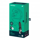 Черный анальный вибратор Hot Passion с функцией нагрева - Satisfyer - в Екатеринбурге купить с доставкой