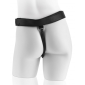 Страпон с телесной насадкой 7  Uncut with Strap on Harness - 18 см. - Pipedream - купить с доставкой в Екатеринбурге