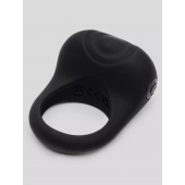 Черное эрекционное виброкольцо Sensation Rechargeable Vibrating Love Ring - Fifty Shades of Grey - в Екатеринбурге купить с доставкой