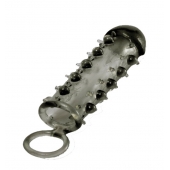 Дымчатая стимулирующая насадка с закрытой головкой SAMURAI PENIS SLEEVE BLACK - 14,5 см. - NMC - в Екатеринбурге купить с доставкой