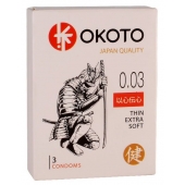 Тонкие презервативы OKOTO Thin Extra Soft - 3 шт. - Sitabella - купить с доставкой в Екатеринбурге