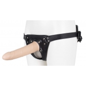 Пустотелый страпон Harness CLASSIC с бандажом - 19,5 см. - LOVETOY (А-Полимер) - купить с доставкой в Екатеринбурге