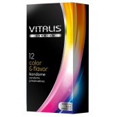 Цветные ароматизированные презервативы VITALIS PREMIUM color   flavor - 12 шт. - Vitalis - купить с доставкой в Екатеринбурге